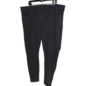 Torrid Black‎ Bombshell Skinny Lace-Up Jeans 24R